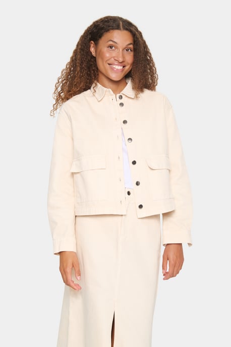 Denim jacket Loose fit Creme - Image 2