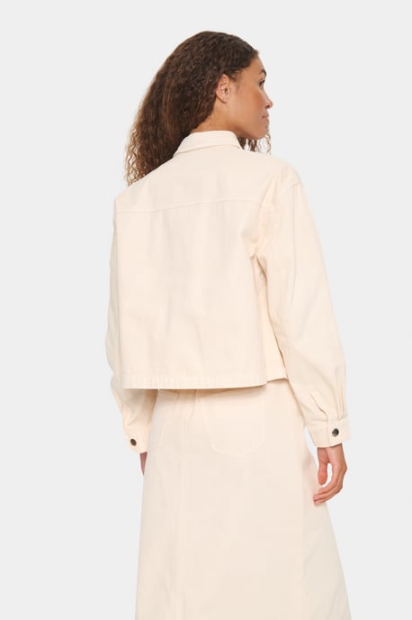 Denim jacket Loose fit Creme - Image 3