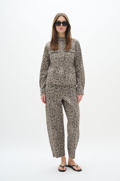 Denim jacket Shaped fit Classic Leopard - Image 3