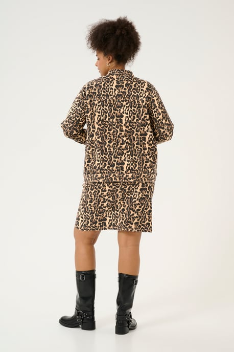 Denim jacket Loose fit Naturel Leopard Print - Image 2