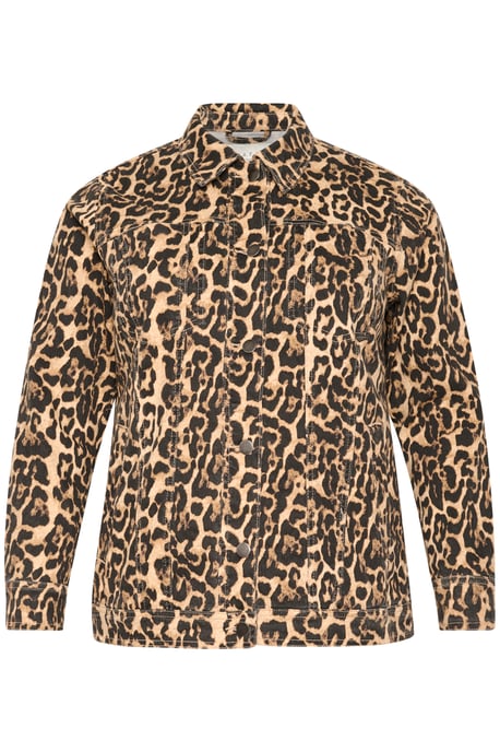 Denim jacket Loose fit Naturel Leopard Print - Image 4