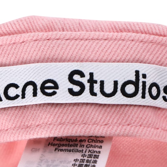Acne Studios Twill Logo Baseball Cap in Pink Cotton - Image 6