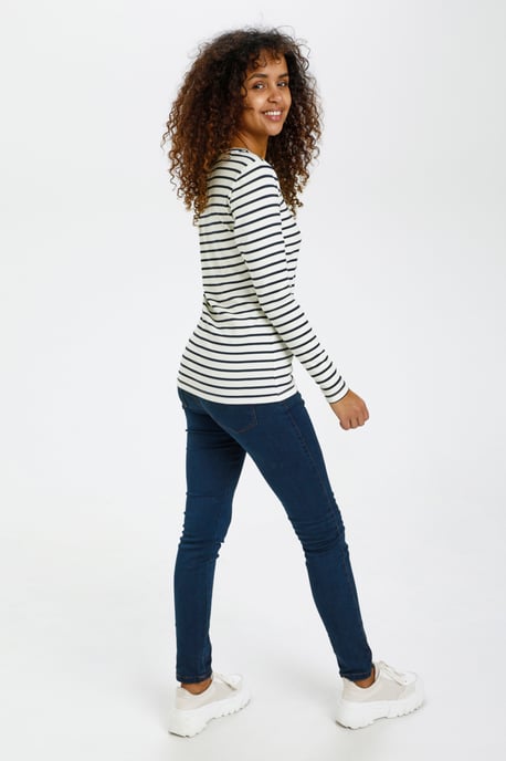 Long sleeved T-shirt Regular fit Chalk / 52737 Midnight Marine - Image 3