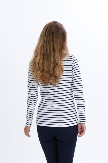 Long sleeved T-shirt Regular fit Chalk / 52737 Midnight Marine - Image 4
