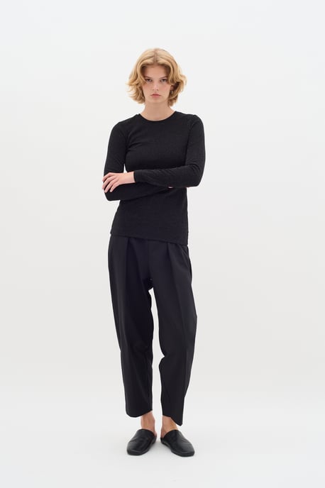 Long sleeved T-shirt Slim fit Black - Image 1