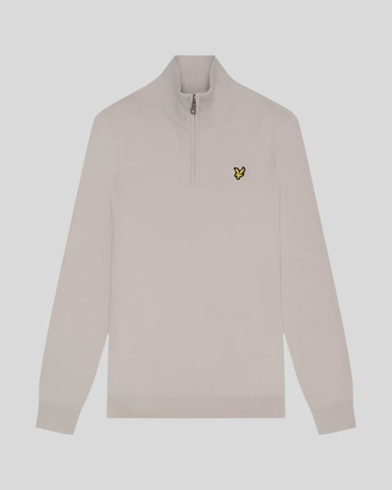 Lyle & Scott Cotton Merino 1/4 Zip Jumper - Cove - Image 1