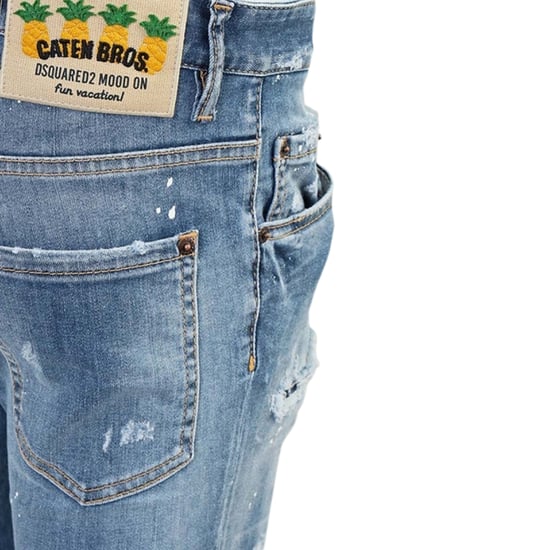 Dsquared2 Super Twinky Jean Paint Splash versterkte gescheurde spijkerbroek - Image 4