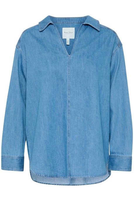 Long sleeved shirt Oversize fit Medium Blue Denim - Image 4