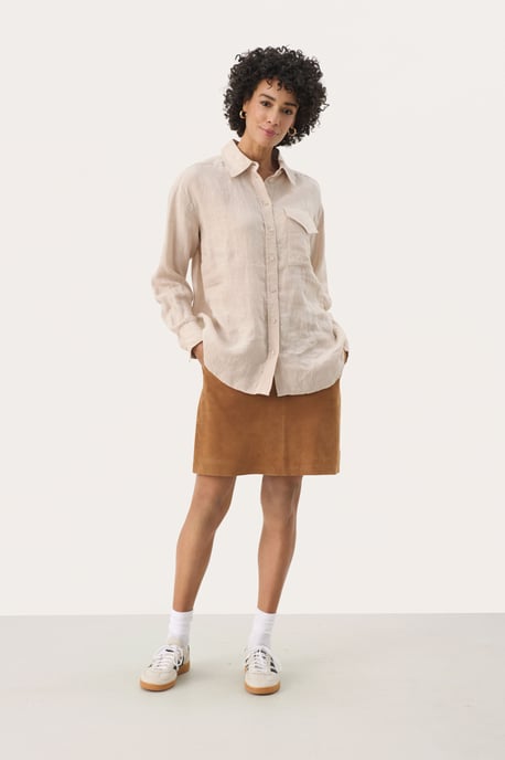 Long sleeved shirt Oversize fit French Oak - Image 1