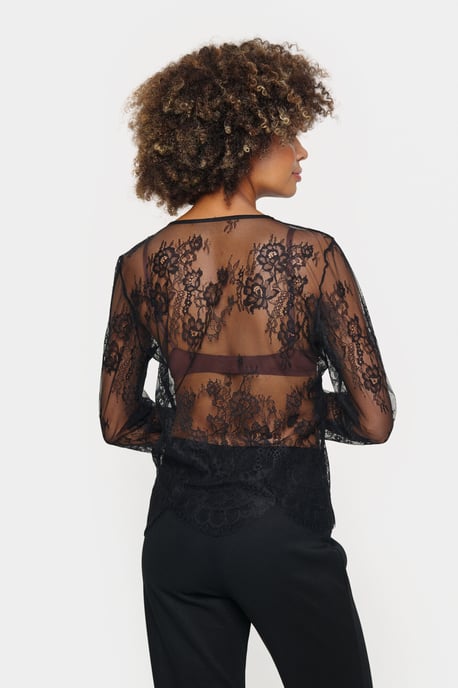 Shirt met lange mouwen Regular fit Blac - Image 3