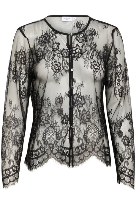 Shirt met lange mouwen Regular fit Blac - Image 4