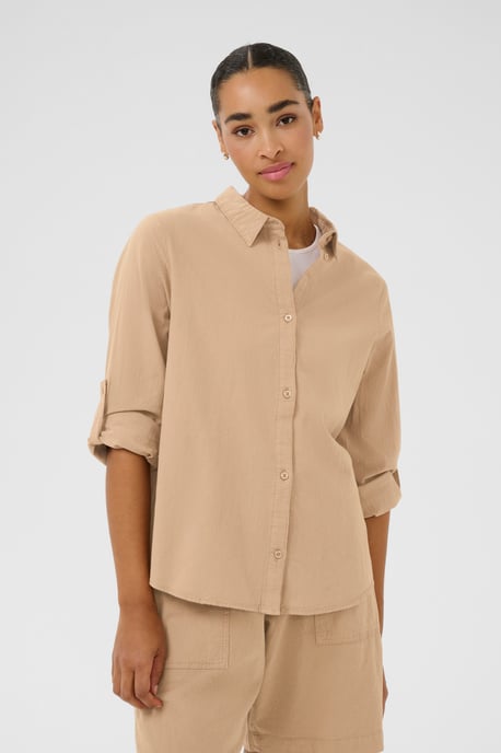 Long sleeved shirt Regular fit Classic Sand - Image 3