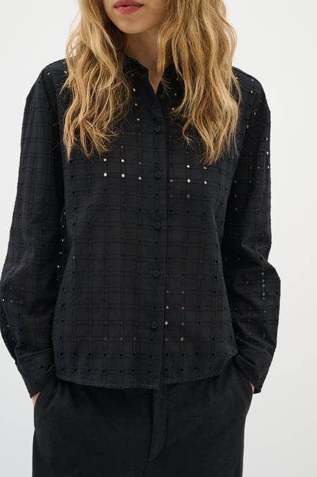 Overhemd met lang mouwen Loose fit Blac - Image 5