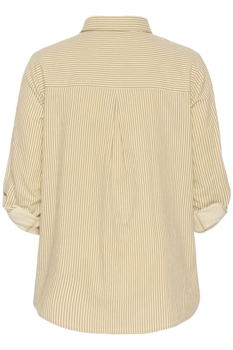 Overhemd met lang mouwen Loose fit Chincilla / White stripe beige - Image 5