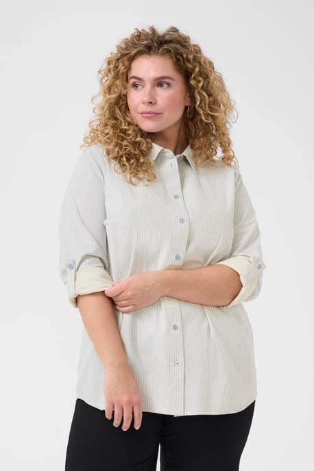 Long sleeved shirt Loose fit Nantucket breeze/White stripe - Image 3