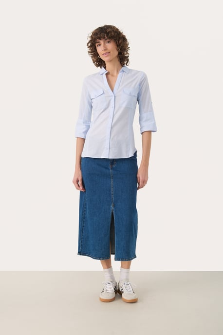 Overhemd met lang mouwen Relaxed fit Heather blue - Image 2