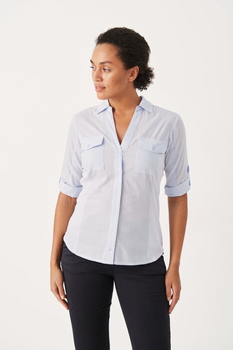 Overhemd met lang mouwen Relaxed fit Heather blue - Image 3