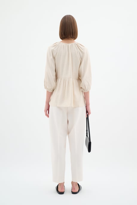 Long sleeved shirt Regular fit Eggshell - Image 2