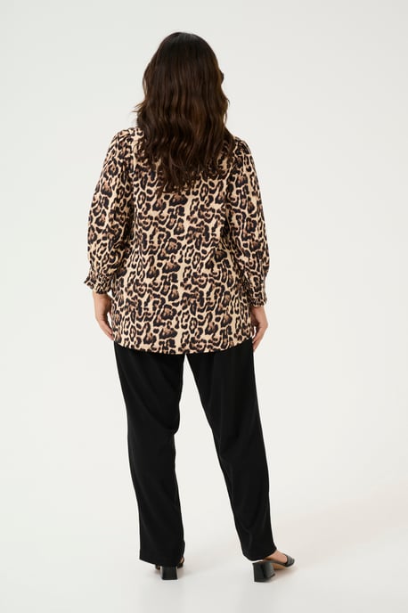 Long sleeved shirt Regular fit Naturel Leopard Print - Image 2
