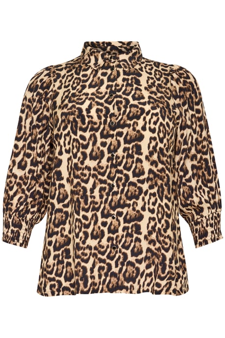 Long sleeved shirt Regular fit Naturel Leopard Print - Image 4