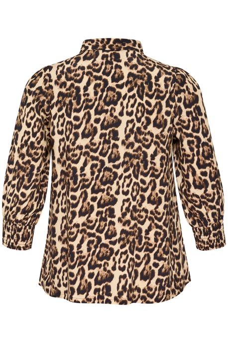 Long sleeved shirt Regular fit Naturel Leopard Print - Image 5