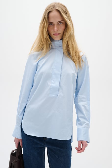 Long sleeved shirt Loose fit Pastel Blue - Image 3