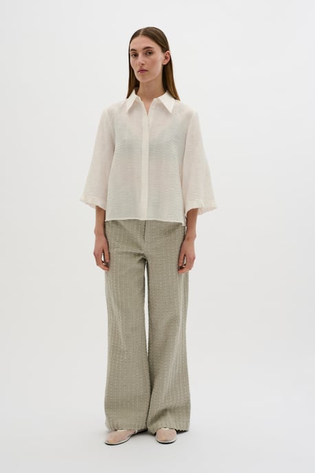 Long sleeved shirt Boxy fit Bright White - Image 2