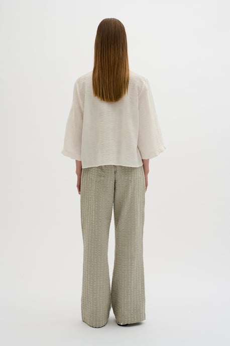 Long sleeved shirt Boxy fit Bright White - Image 4