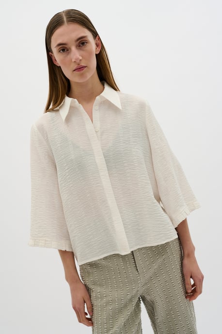 Long sleeved shirt Boxy fit Bright White - Image 5