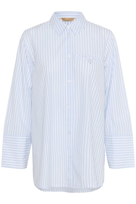 Long sleeved shirt Loose fit Blue/white Stripe - Image 4