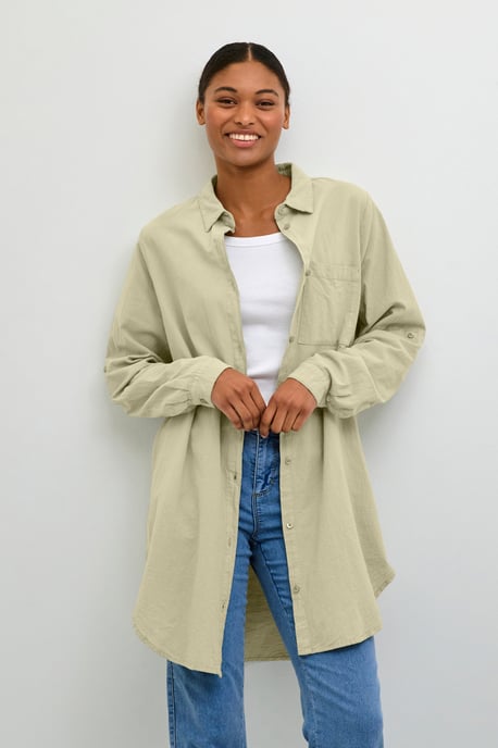 Long sleeved shirt Loose fit Seagrass - Image 3