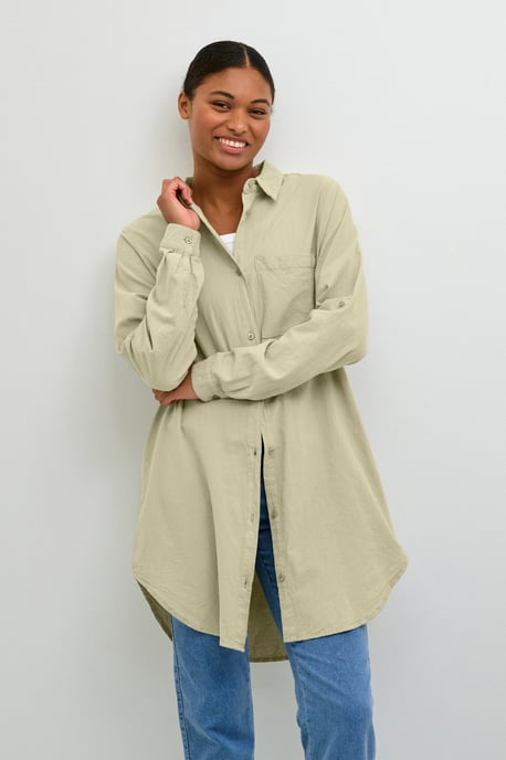 Long sleeved shirt Loose fit Seagrass - Image 4