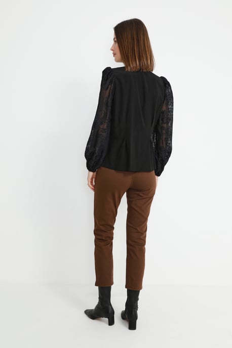 Long sleeved shirt Relaxed fit Black - Image 3