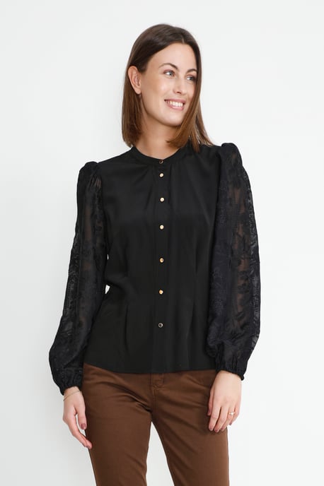 Long sleeved shirt Relaxed fit Black - Image 5