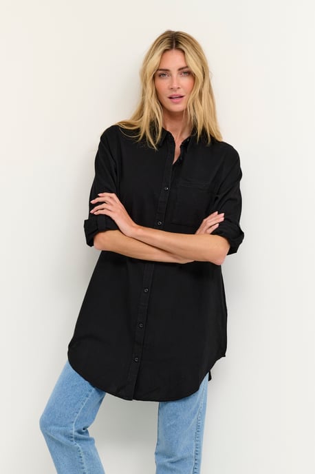 Long sleeved shirt Loose fit Black Deep - Image 4
