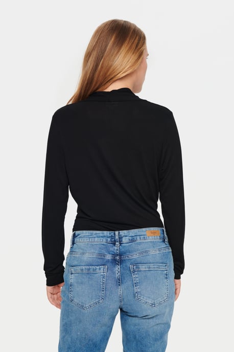Shirt with long sleeve Regular fit Black - Image 3