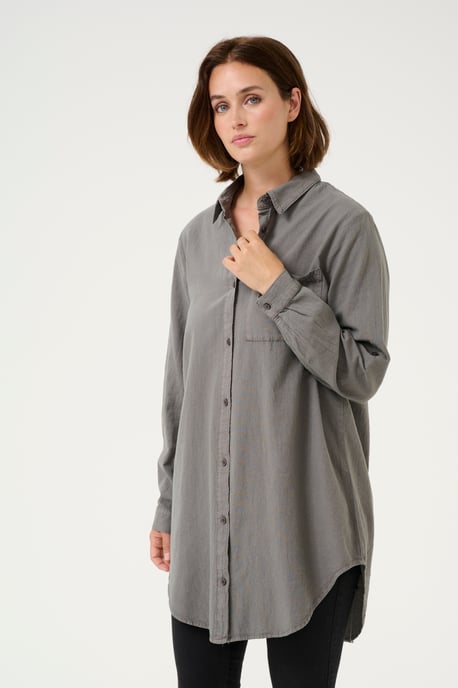Long sleeved shirt Loose fit Smoked Pearl - Image 3