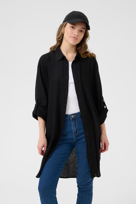 Long sleeved shirt Loose fit Black Deep - Image 5