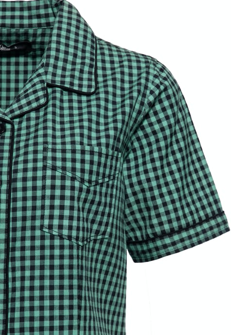 Queen Kerosin Damen Retro Hemdbluse mint - Image 3