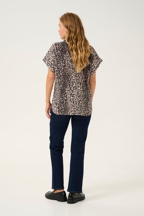 Shirt with short sleeve Oversize fit Leopard - Image 2