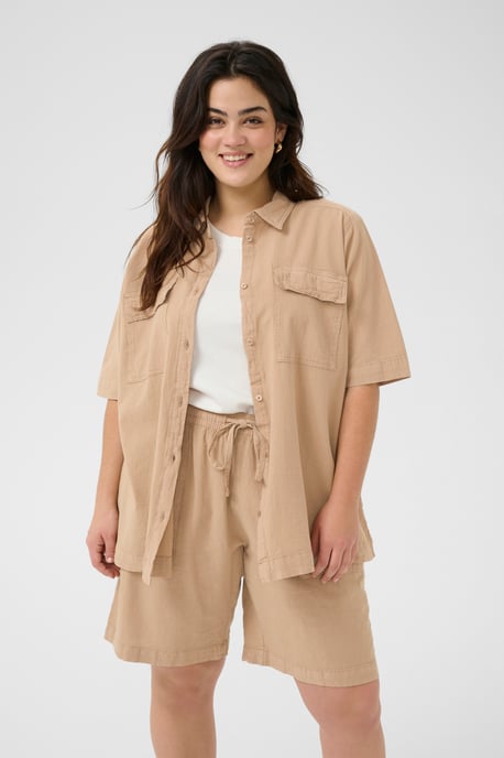 Korte mouwen shirt Loose fit Classic Sand - Image 3