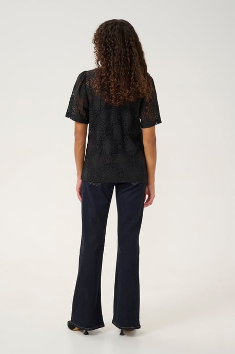 Korte mouwen shirt Regular fit Blac - Image 2