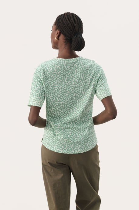T-shirt Relaxed fit Green Mini Grid Flower - Image 3