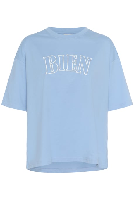 T-shirt Oversize fit Vista Blue W. Chalk Embroidery - Image 4