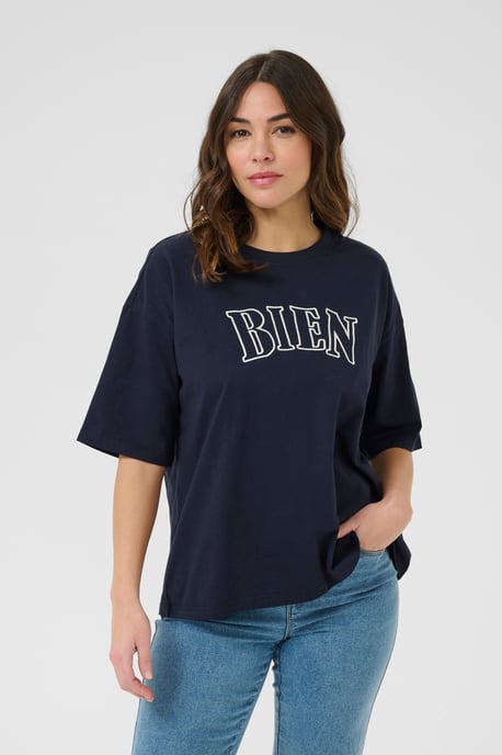 T-shirt Oversize fit Midnight M. W Chalk embroidery - Image 3