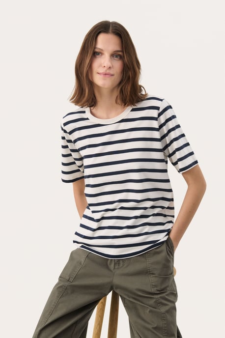 T-shirt Regular fit Navy and White Stripe - Image 2