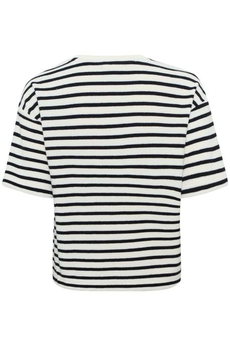 T-shirt Loose fit Black and Eggnog Stripe - Image 5