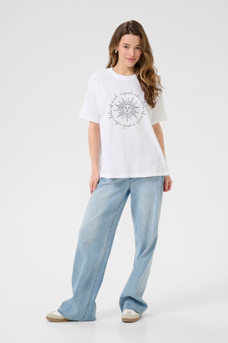 T-shirt Loose fit Optical White W Black Deep Sun - Image 2