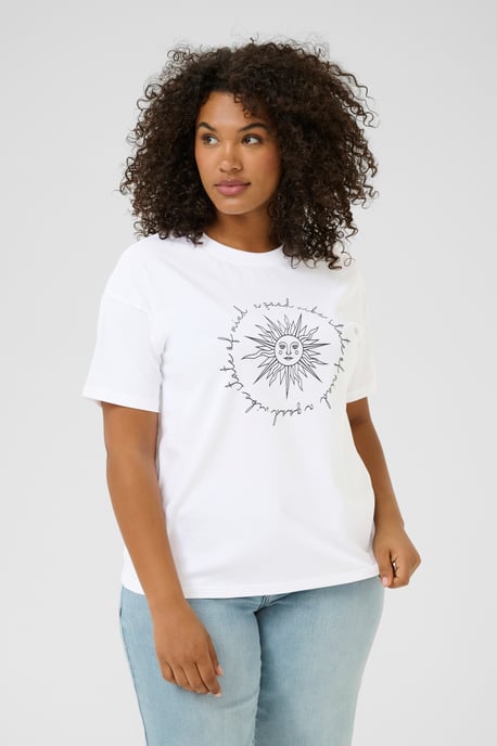 T-shirt Loose fit Optical White W Black Deep Sun - Image 5