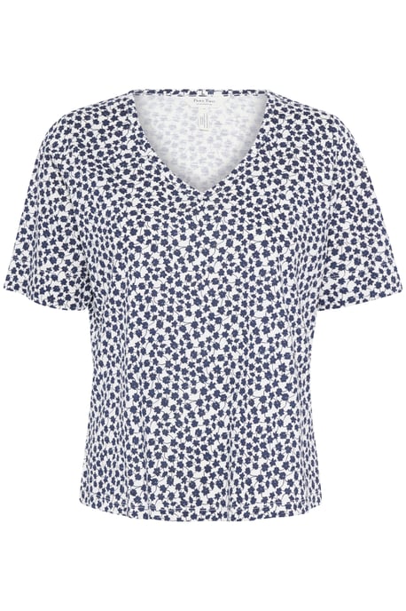 T-shirt Relaxed fit Navy Mini Grid Flower - Image 4